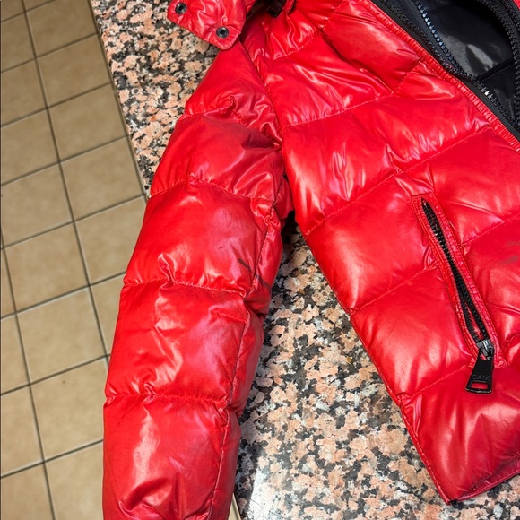 Red Puffer Jacket with Hood - Picture 5 of 6